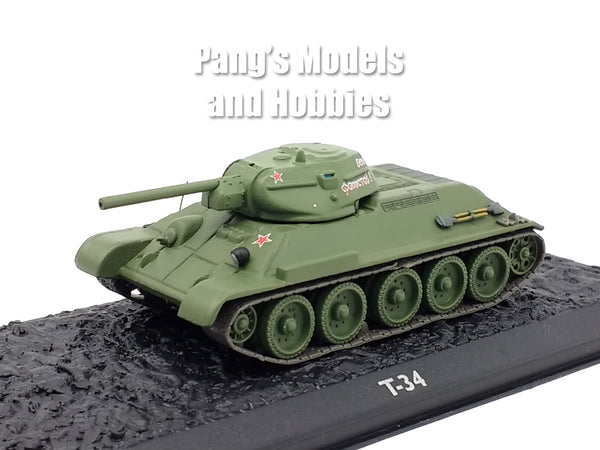 コスタリカ、ブラジル、ミャンマー３点セット T-34 T-34/76 Tank - Soviet Army, Kursk, 1943 & Display Case - 1/72