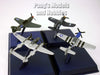 American World War II Fighter Airplanes - Set of 4 - (P-38, P-40, P-51, Corsair) Diecast Metal Collection  by NewRay