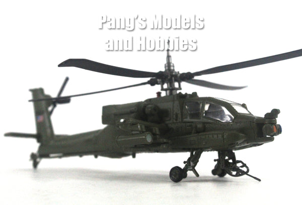 NUOTIE AH-64 Apache 1/72 Modelo de Helicóptero Armado de Metal Kits del Ejército de EE. UU. Modelo Militar de Combate Preconstruido con Soporte de Exhibición para Colección o Regalo
