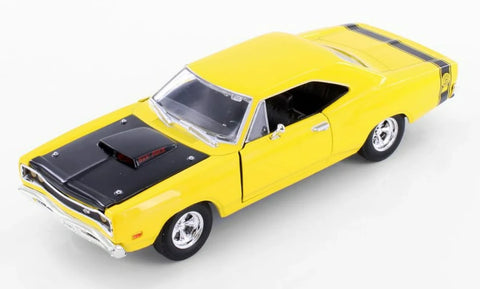 1969 Dodge Coronet Super Bee - YELLOW - 1/24 Scale Diecast Model by Showcasts