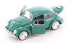 1966 Volkswagen VW Classic Beetle - GREEN - 1/24 Scale Diecast Metal Model by Showcasts w/ BOX