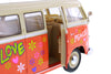 1963 Volkswagen VW T1 Bus Van - ORANGE - Peace & Love 1/24 Diecast Model by Welly