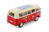 1963 Volkswagen VW T1 Bus Van - RED - Peace & Love 1/24 Diecast Model by Welly