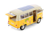 1963 Volkswagen VW T1 Bus Van - YELLOW - Peace & Love 1/24 Diecast Model by Welly
