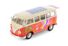 1963 Volkswagen VW T1 Bus Van - ORANGE - Peace & Love 1/24 Diecast Model by Welly