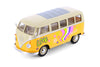 1963 Volkswagen VW T1 Bus Van - YELLOW - Peace & Love 1/24 Diecast Model by Welly