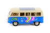 1963 Volkswagen VW T1 Bus Van - BLUE - Peace & Love 1/24 Diecast Model by Welly