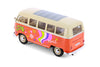 1963 Volkswagen VW T1 Bus Van - ORANGE - Peace & Love 1/24 Diecast Model by Welly