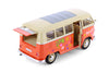 1963 Volkswagen VW T1 Bus Van - ORANGE - Peace & Love 1/24 Diecast Model by Welly