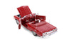 1963 Chevrolet Impala Convertible - Red  - 1/24 Diecast Metal Model by Welly