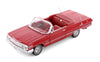 1963 Chevrolet Impala Convertible - Red  - 1/24 Diecast Metal Model by Welly