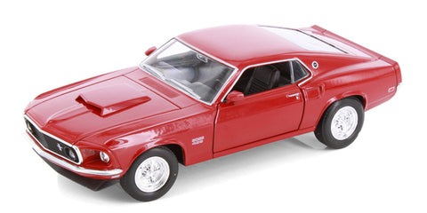 1969 Ford Mustang Boss 429 - RED - 1/24 Diecast Metal Model by Welly