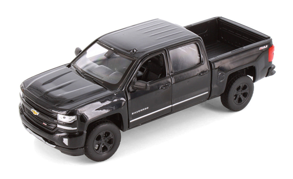 2017 Chevrolet Silverado - BLACK - Z71 1/29 Diecast Metal Model by Welly