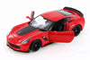 2017 Chevrolet Corvette Z06 C7 - RED - 1/24 Diecast Metal Model by Welly
