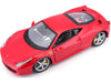 2009 Ferrari 458 Italia F142 - RED - 1/24 Scale Diecast Model by Bburago