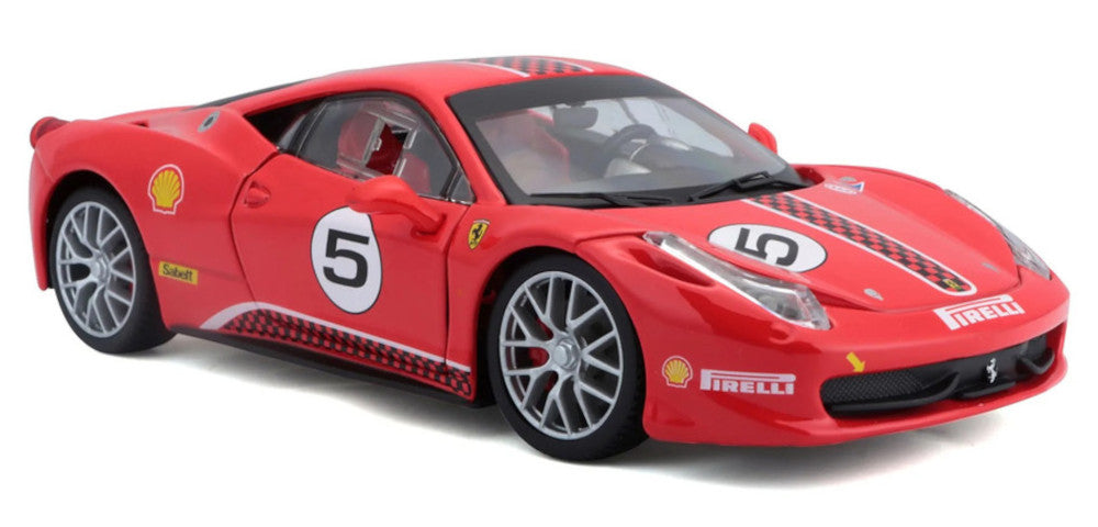 2010 Ferrari 458 challenge #5 F142 - RED - 1/24 Scale Diecast Model by ...