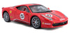 2010 Ferrari 458 challenge #5 F142 - RED - 1/24 Scale Diecast Model by Bburago