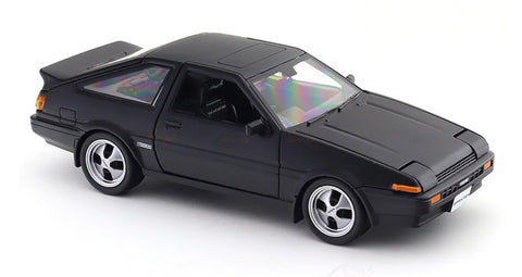 1986 Toyota Sprinter Trueno AE86 - BLACK - 1/24 Scale Diecast Model by Maisto