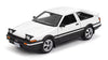 1986 Toyota Sprinter Trueno AE86 - WHITE - 1/24 Scale Diecast Model by Maisto