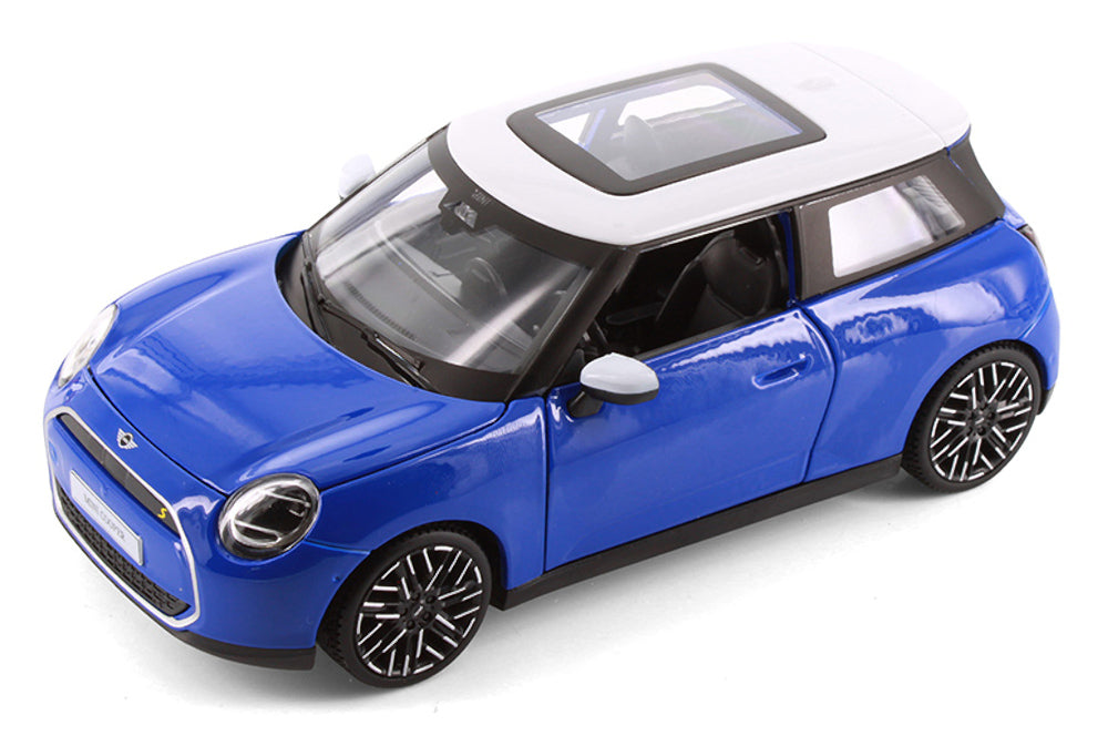 2024 Mini Cooper SE J01 - BLUE - 1/24 Diecast Metal Model by Maisto