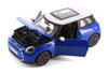2024 Mini Cooper SE J01 - BLUE - 1/24 Diecast Metal Model by Maisto