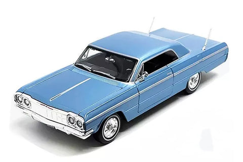 1964 Chevrolet Impala Hard Top - BLUE  - 1/24 Diecast Metal Model by Showcasts