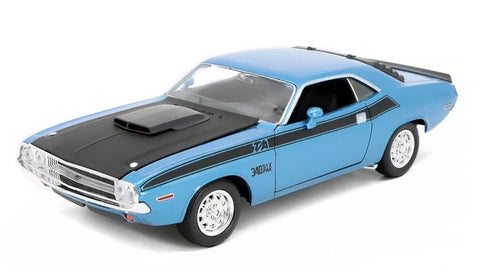 1970 Dodge Challenger T/A - BLUE - 1/24 Diecast Metal Model by Welly