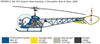 Bell H-13 OH-13 Sioux Helicopter "MASH" US ARMY 1/48 Scale Plastic Model Kit (Assembly Required) by Italeri