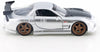 5.25 inch 1993 Mazda RX-7 -  SILVER - 1/32 Scale Diecast Metal Model by Jada