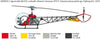Bell H-13 OH-13 Sioux Helicopter "MASH" US ARMY 1/48 Scale Plastic Model Kit (Assembly Required) by Italeri