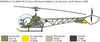 Bell H-13 OH-13 Sioux Helicopter "MASH" US ARMY 1/48 Scale Plastic Model Kit (Assembly Required) by Italeri