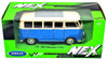 1963 Volkswagen VW T1 Bus Van - BLUE 1/24 Diecast Model by Welly w/ BOX