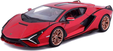 2020 Lamborghini Sian FKP 37 - RED - 1/24 Scale Diecast Model by Bburago