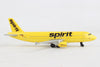 5.75 Inch Airbus A320 Spirit Airlines Diecast Model APPROX 1/257 Scale Diecast Airplane Model by Daron (Single Plane)