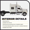 International Lonestar Sleeper Truck Cab - WHITE - 1/50 Scale - Diecast Model - Diecast Masters