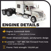 International Lonestar Sleeper Truck Cab - WHITE - 1/50 Scale - Diecast Model - Diecast Masters