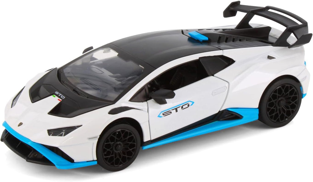 2021 Lamborghini Huracan STO - WHITE - 1/24  Scale Diecast Metal Model by Showcasts