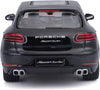 2016 Porsche Macan - BLACK - 1/24 Scale Diecast Model by Bburago
