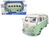 Volkswagen (VW) T1 Type-2 Samba Bus 1951 - Green - 1/25 Diecast Metal Model by Maisto