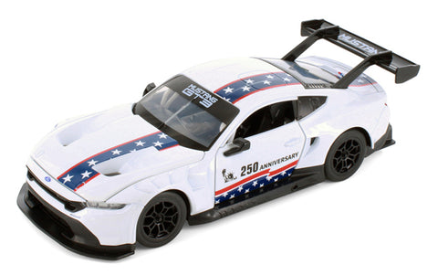 2024 Ford Mustang GT3 USA 250 Anniversary - WHITE - 1/24  Scale Diecast Metal Model by Showcasts