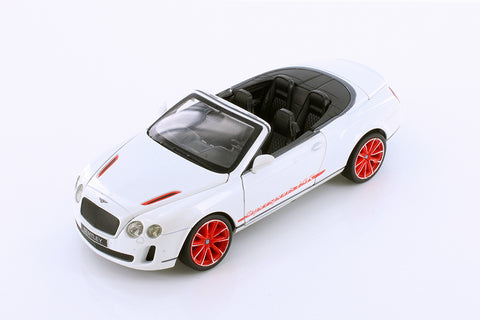 2012 Bentley Continental Supersport ISR Convertible - WHITE - 1/24 Diecast Metal Model by Showcasts