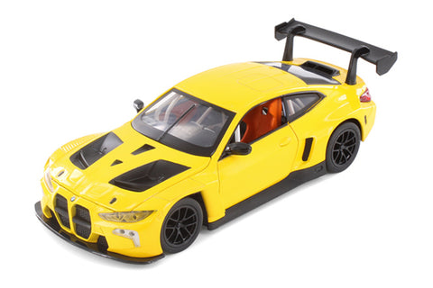 BMW M4 GT3 - YELLOW - 1/24  Scale Diecast Metal Model by Showcasts