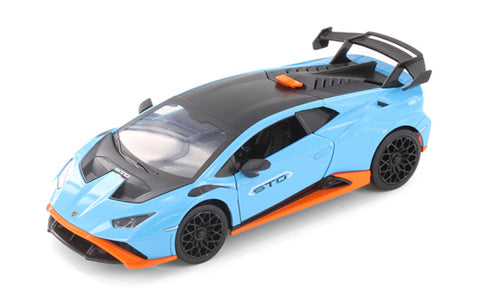 2021 Lamborghini Huracan STO - BLUE - 1/24  Scale Diecast Metal Model by Showcasts