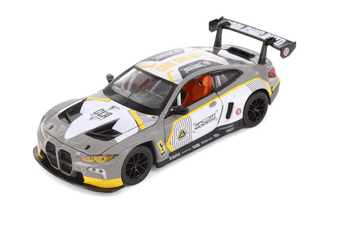 BMW M4 GT3 - Gray Racing Livery - 1/24  Scale Diecast Metal Model by Showcasts