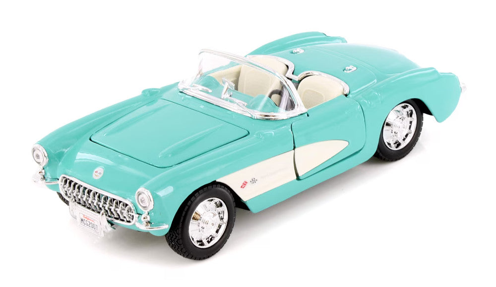 1959 Chevrolet Corvette C1 Convertible - Turquoise - 1/24 Diecast Metal Model by Showcasts