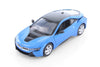 2018 BMW i8 Coupe Hardtop - BLUE - 1/24 Scale Diecast Metal Model by Motormax