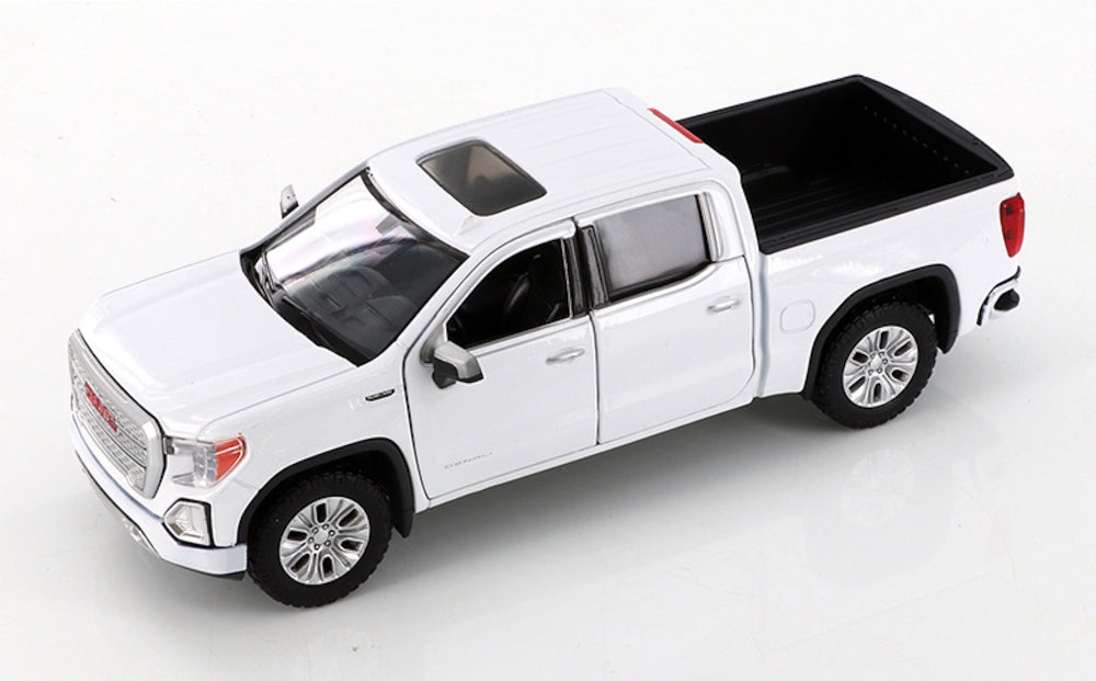 2019 GMC Sierra Denali 1500 SLT Crew Cab - WHITE - 1/27 Diecast Metal Model by MotorMax