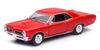 1966 Pontiac GTO - RED - 1/25 Scale Diecast Metal Car Model by Newray