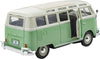 Volkswagen (VW) T1 Type-2 Samba Bus 1951 - Green - 1/25 Diecast Metal Model by Maisto