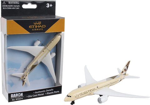 5.75 Inch Boeing 787 Etihad Airlines 1/388 Scale Diecast Airplane Model by Daron (Single Plane)